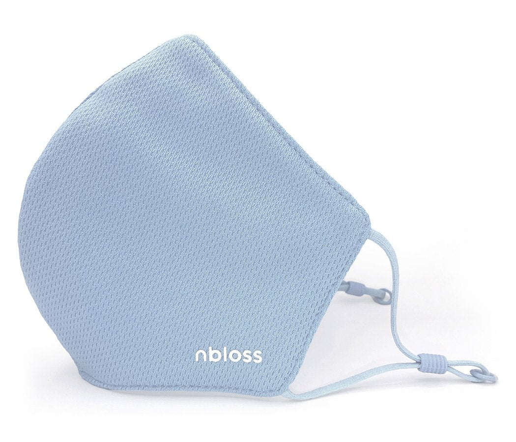 Ice Blue 3-Pack Daily Face Mask w/Lanyard - NBLOSS